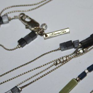 Beautiful silver, green and blue Kenneth Cole necklace 60"
